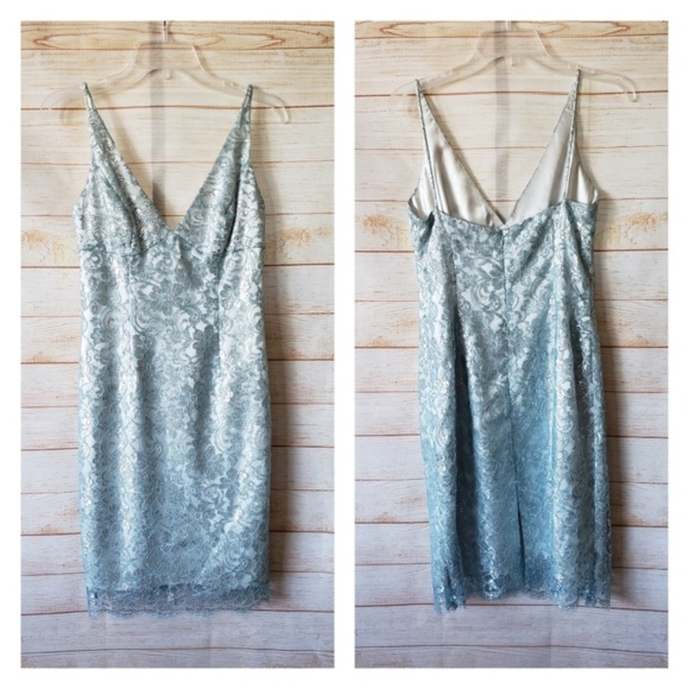 Milly Metallic Lace Strappy Dress
